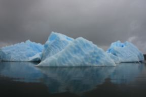 The icebergs are beautiful.