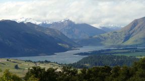 We knew the weather was about to get real bad, so an evening walk on Mt Iron in Wanaka offered this nice view.
