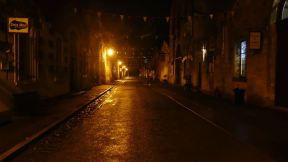 The empty streets of Oamaru at night. It is a nice place...